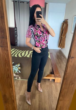 Nueva blusa floral volantes Zendra talla M