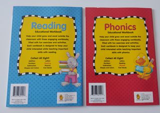 6 cuadernillos de trabajo en inglés.