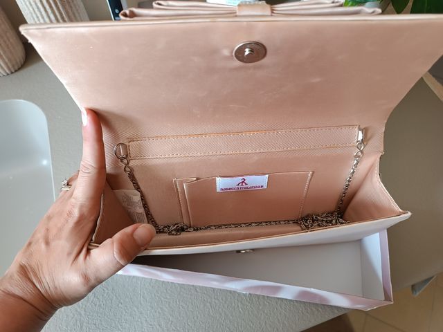 pochette raso beige