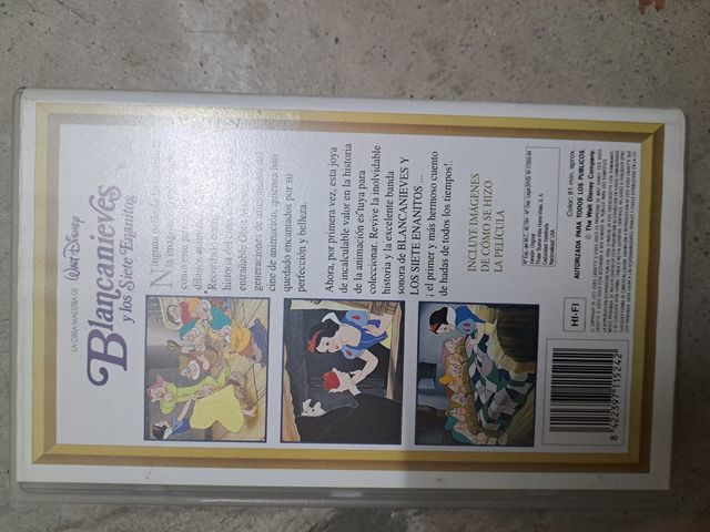 BLANCANIEVES Y LOS SIETE ENANITOS VHS
