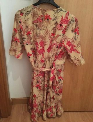 Vestido cruzado estampado