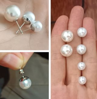 Pendientes perlas BLANCAS iguales Majórica tamaños