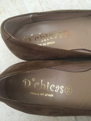 Zapatos de piel vuelta con hebilla fantasía