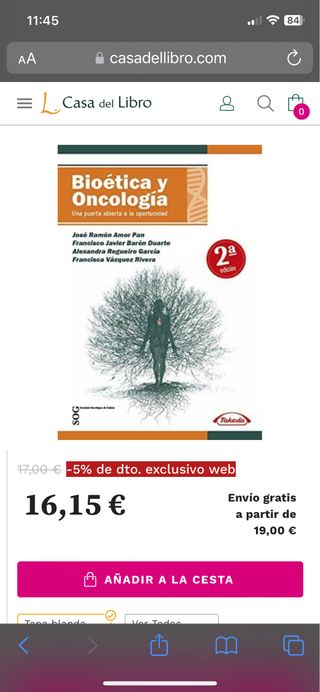 Bioética y Oncología 2 edición NUEVO