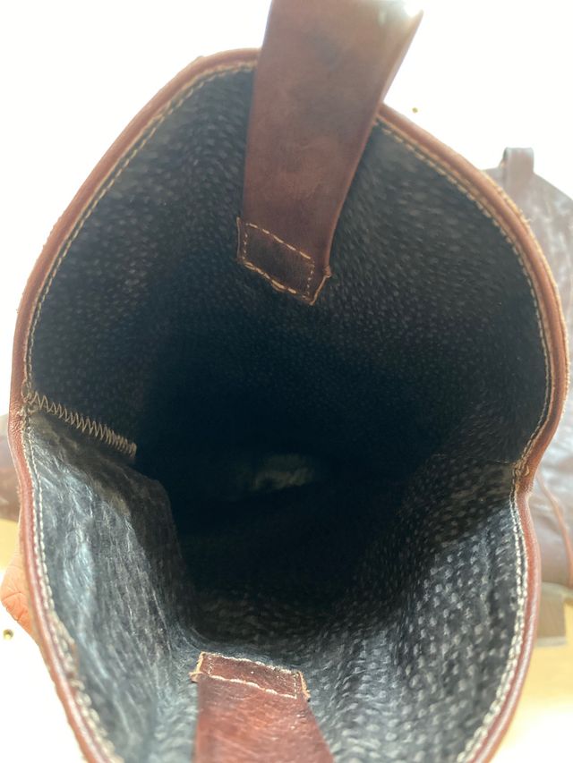 Botas camperas de piel marrón oscuro Sisley