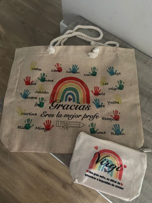 conjunto de bolso playa y neceser 