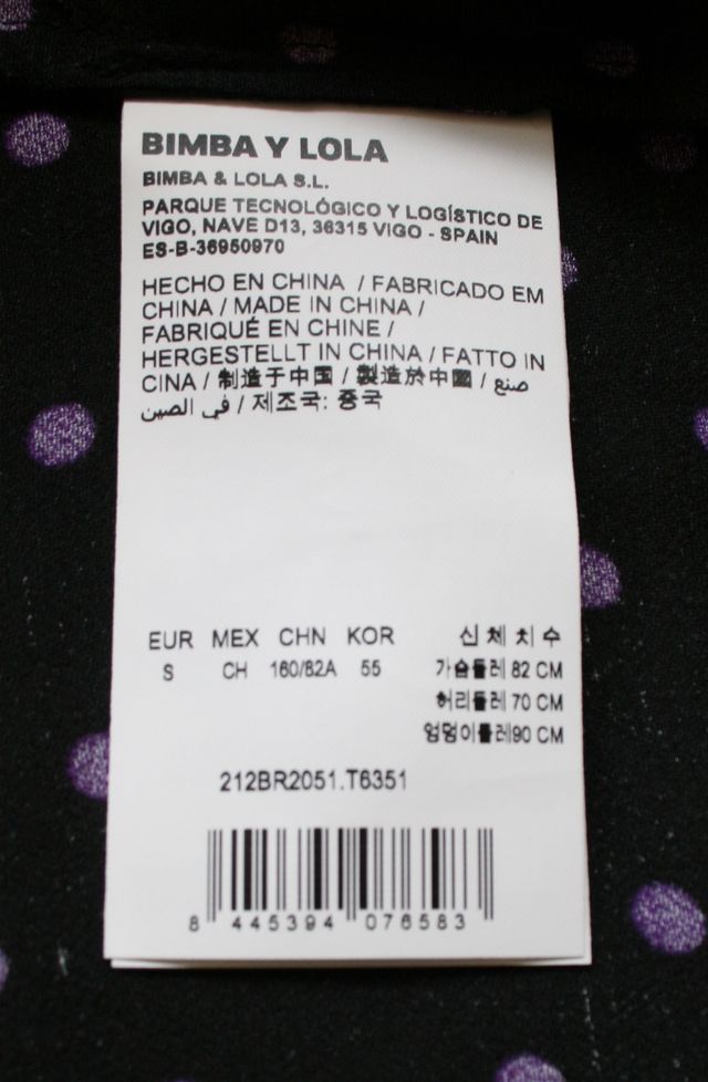 BIMBA & LOLA Blusa Topos - Marino & Lila