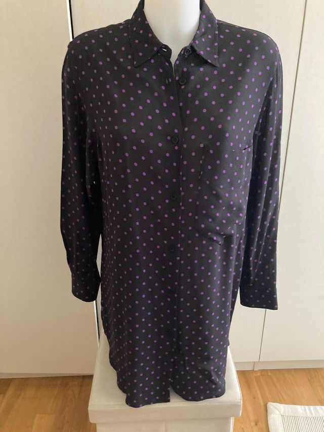 BIMBA & LOLA Blusa Topos - Marino & Lila