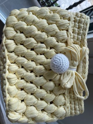 Bolso de mano Crochet Beige 