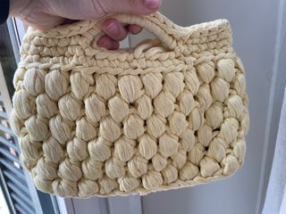 Bolso de mano Crochet Beige 