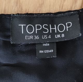 Top negro de fiesta lentejuelas Top Shop 