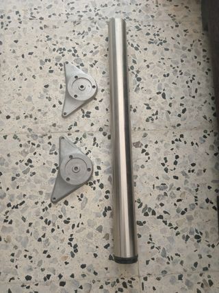 GAMBA IN ACCIAIO INOX 70CM+2 PIASTRE