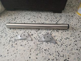 GAMBA IN ACCIAIO INOX 70CM+2 PIASTRE