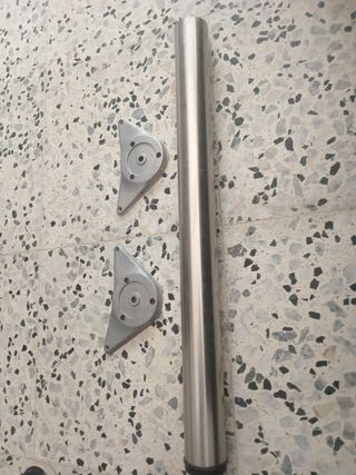 GAMBA IN ACCIAIO INOX 70CM+2 PIASTRE