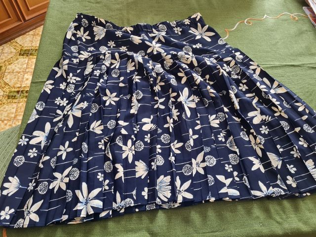 gonna a pieghe fantasia