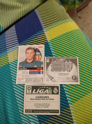 3 Cromos antiguos de Cañizares