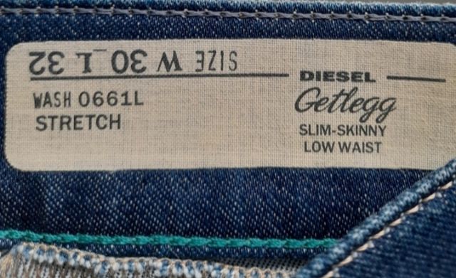 Diesel low-waist stretch skinny jean Size W30x32
