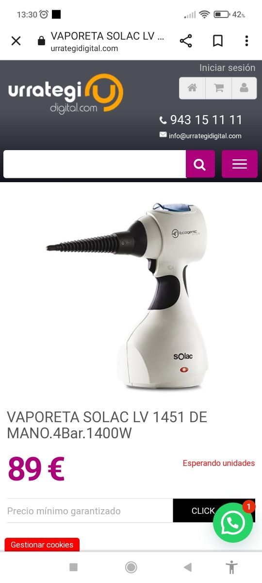 Vaporeta solac