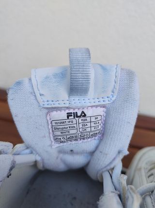 bambas fila niña blancas T 30