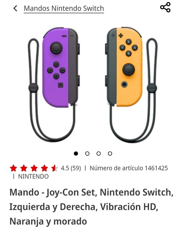Mandos Nintendo suich de segunda mano por 40 EUR en Córdoba en WALLAPOP
