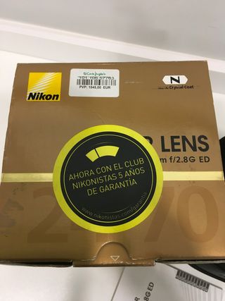 Objetivo Nikon AF-S 24-70 f/2.8G ED