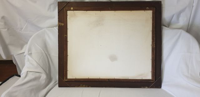 specchio con cornice in legno dotata antica