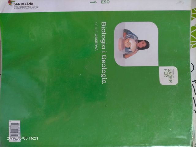 Libro texto BIOLOGIA i GEOLOGIA primero de la ESO