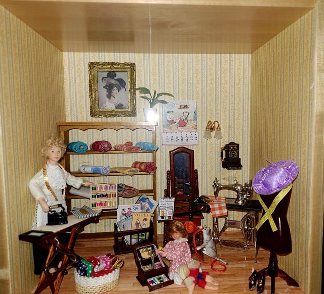 Escena Modista en miniatura