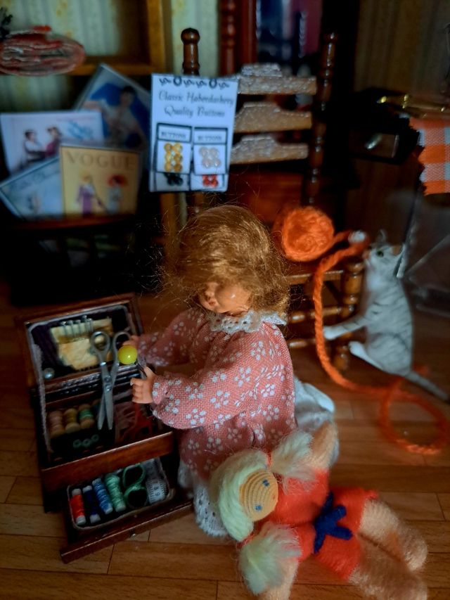 Escena Modista en miniatura