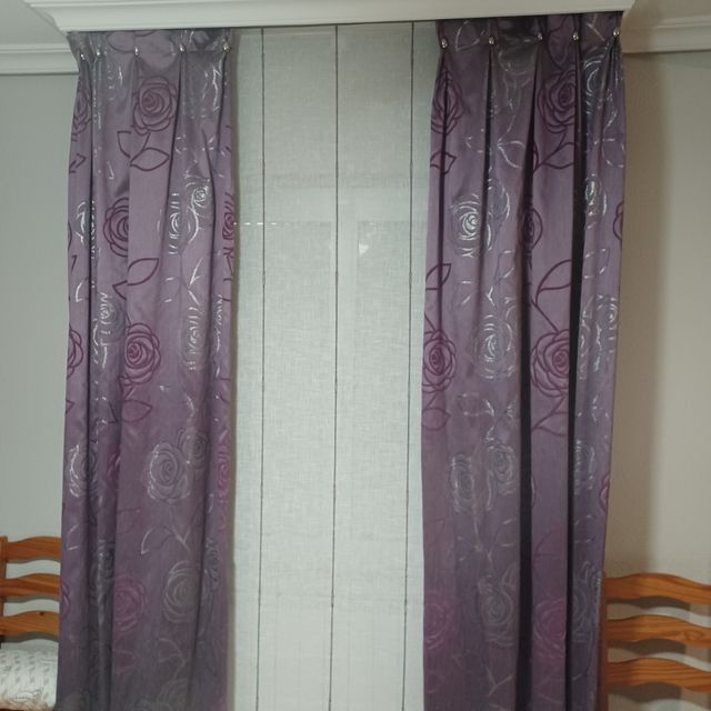 Estor plegable y cortinas