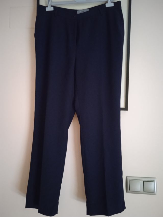 Pantalón recto azul marino