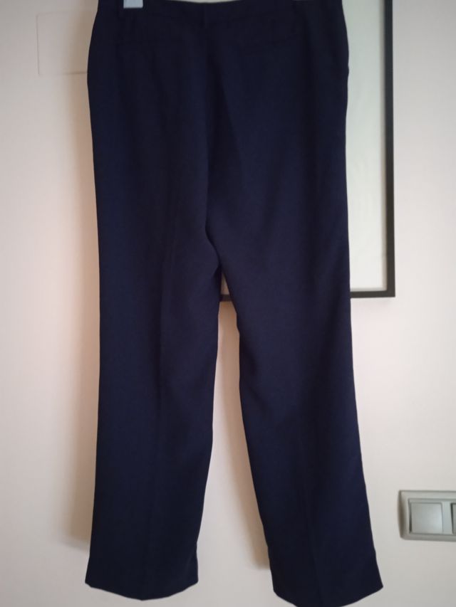 Pantalón recto azul marino