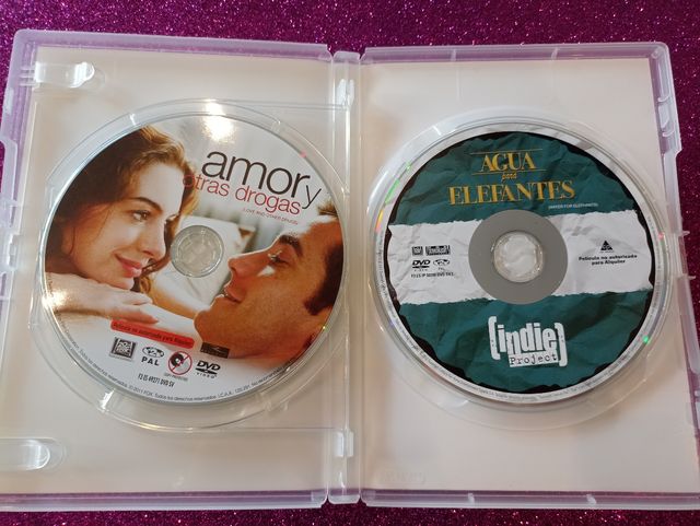 4 pelis. Agua para Elefantes.Amor y otras Drogas..