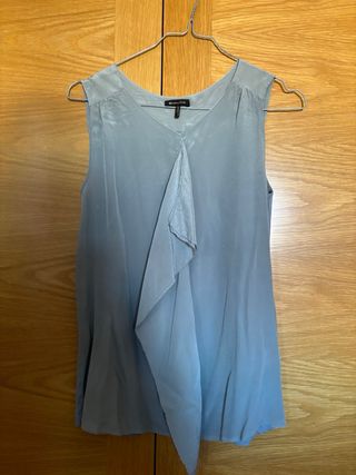 Buda seda/algodón gris. XS. Massimo Dutti