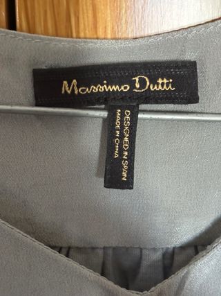 Buda seda/algodón gris. XS. Massimo Dutti