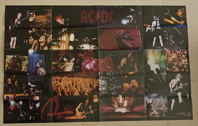Lote VHS y Póster AC/DC No Bulls Madrid 1996