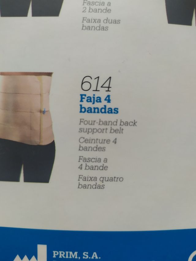 Faja elástica de bandas