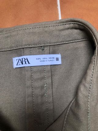 Cazadora dos tejidos de zara