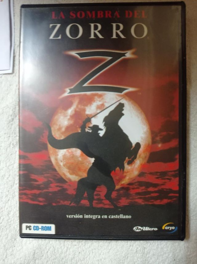 PC-CD ROM  Juego LA SOMBRA DEL ZORRO