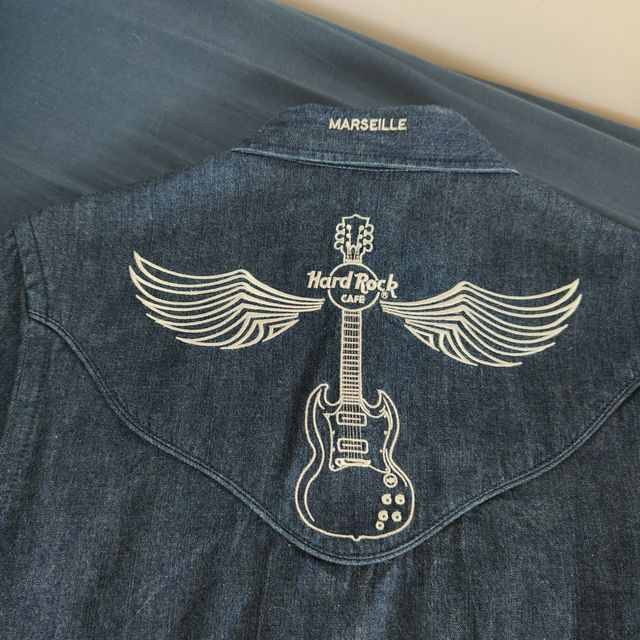 camicia hard rock blù