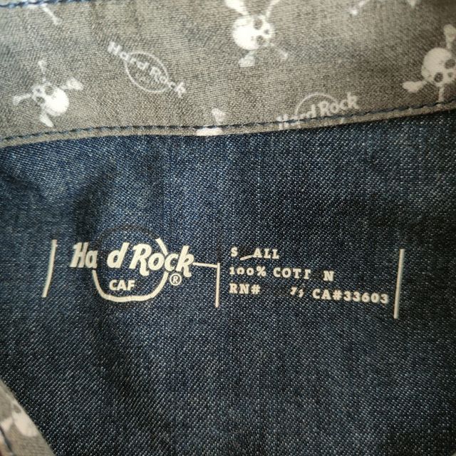 camicia hard rock blù