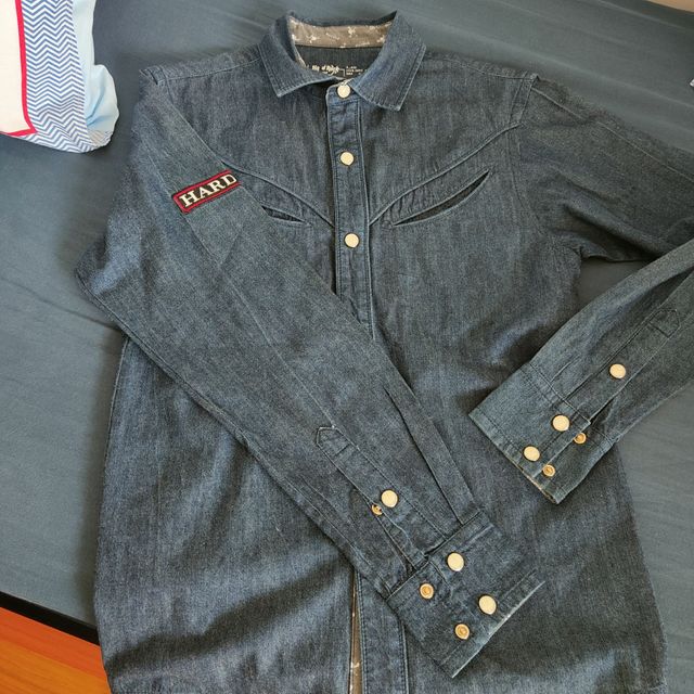 camicia hard rock blù