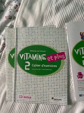 libro y cuadernillo de francés Vitamine el plus 2