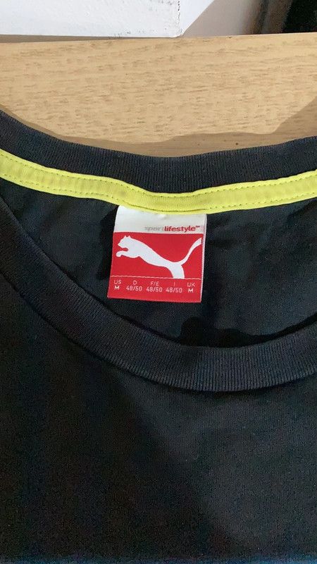 T-shirt uomo puma nero stampa musica rock techno