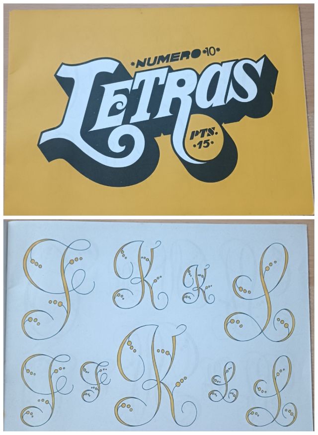 LETRAS labores del hogar. Vintage