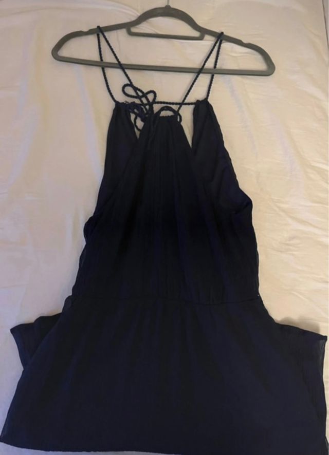 Vestido azul marino Zara