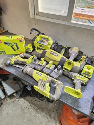 conjunto máquinas a batería ryobi