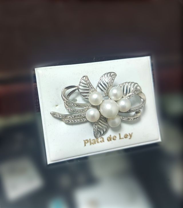 Broche de plata de ley