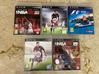 PS3 fifa 15 y 16. NBA 15 y 16. F1 2012