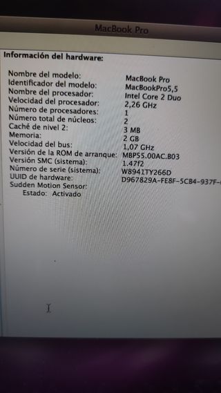MacBook pro 13 - 2009